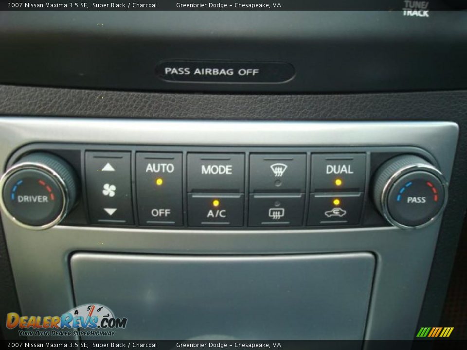 2007 Nissan Maxima 3.5 SE Super Black / Charcoal Photo #20