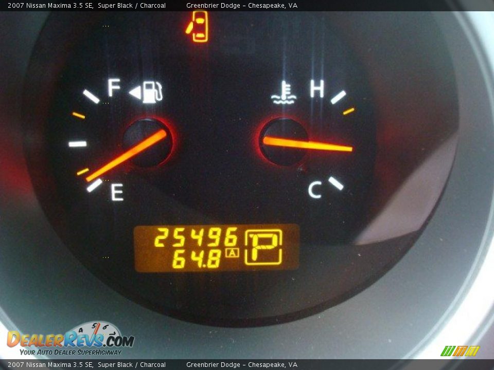 2007 Nissan Maxima 3.5 SE Super Black / Charcoal Photo #22