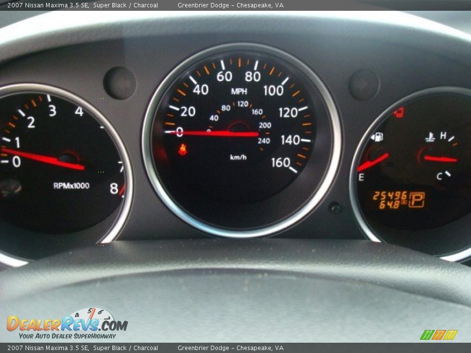 2007 Nissan Maxima 3.5 SE Super Black / Charcoal Photo #23