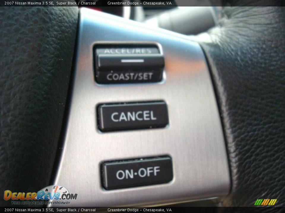 2007 Nissan Maxima 3.5 SE Super Black / Charcoal Photo #25
