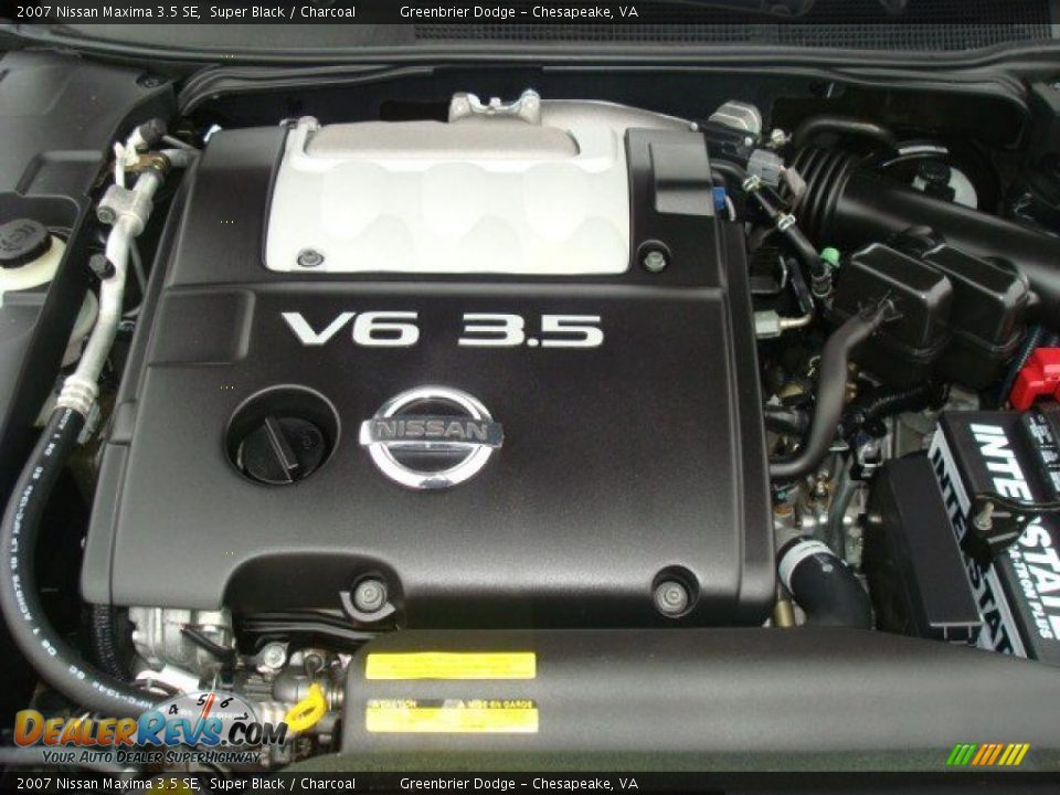 2007 Nissan Maxima 3.5 SE Super Black / Charcoal Photo #31