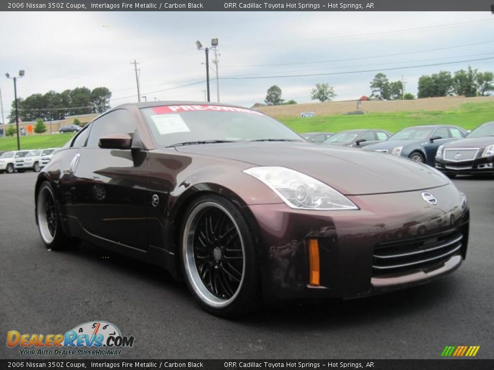 2006 Nissan 350Z Coupe Interlagos Fire Metallic / Carbon Black Photo #2