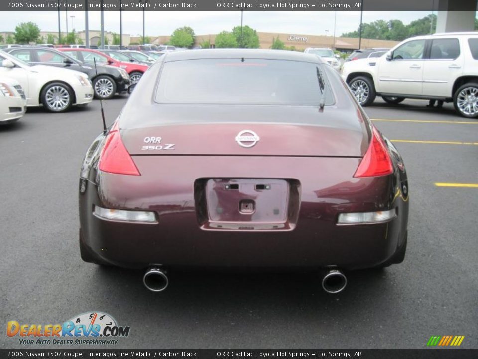 2006 Nissan 350Z Coupe Interlagos Fire Metallic / Carbon Black Photo #6