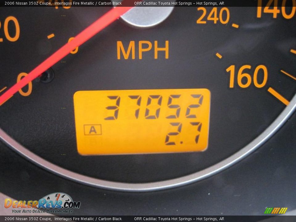 2006 Nissan 350Z Coupe Interlagos Fire Metallic / Carbon Black Photo #12