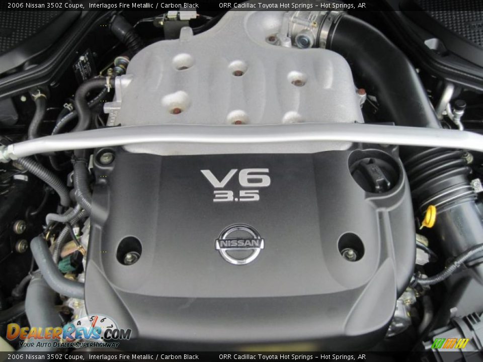 2006 Nissan 350Z Coupe Interlagos Fire Metallic / Carbon Black Photo #14