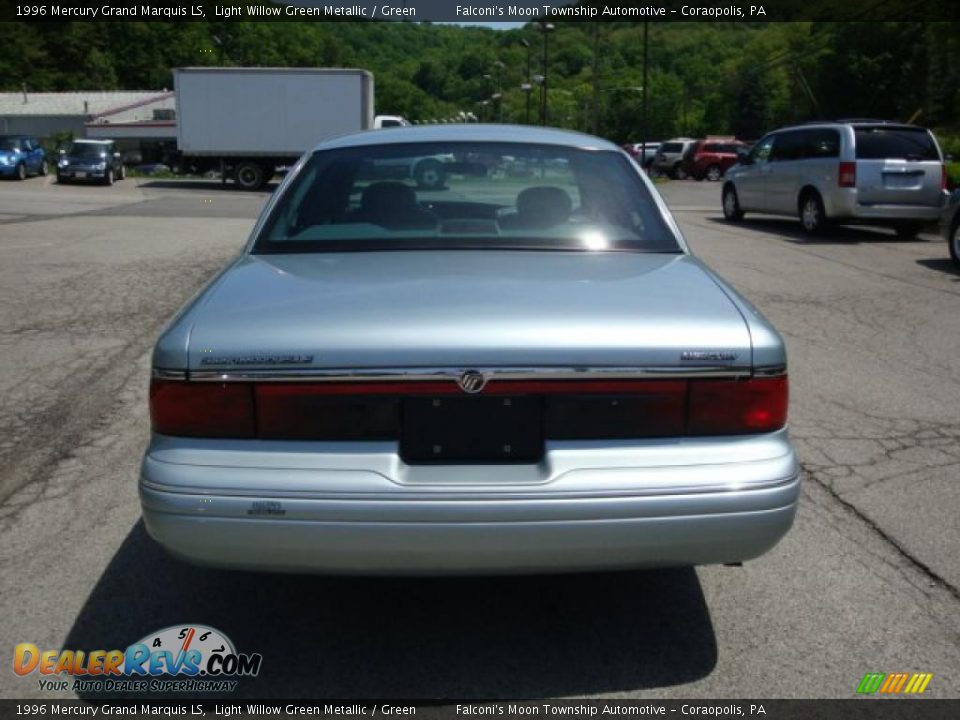 1996 Mercury Grand Marquis LS Light Willow Green Metallic / Green Photo #3