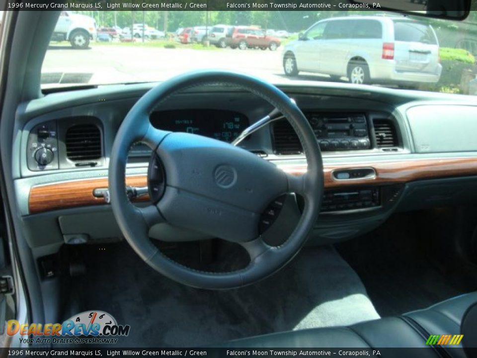 1996 Mercury Grand Marquis LS Light Willow Green Metallic / Green Photo #10