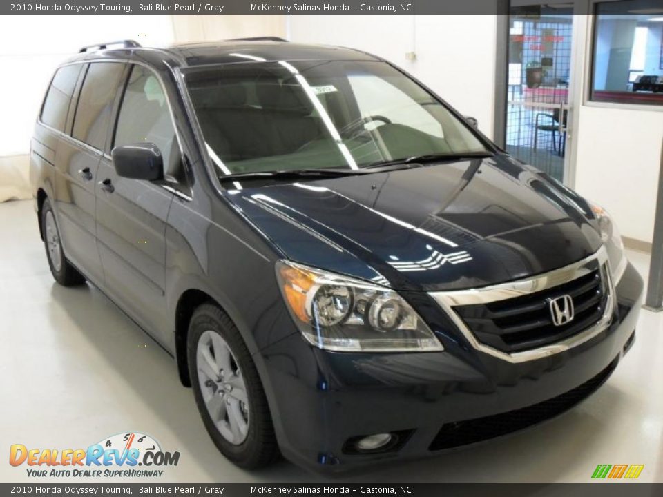 2010 Honda Odyssey Touring Bali Blue Pearl / Gray Photo #5