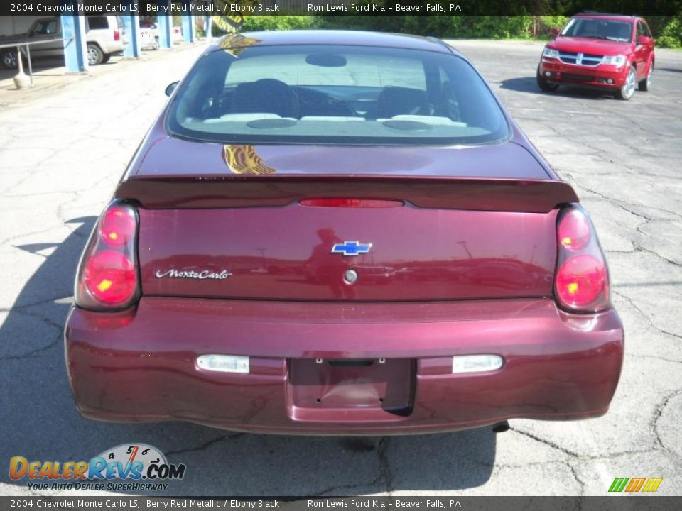 2004 Chevrolet Monte Carlo LS Berry Red Metallic / Ebony Black Photo #3