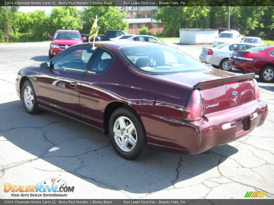 2004 Chevrolet Monte Carlo LS Berry Red Metallic / Ebony Black Photo #4
