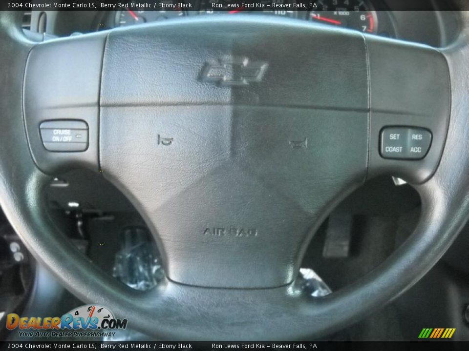 2004 Chevrolet Monte Carlo LS Berry Red Metallic / Ebony Black Photo #24