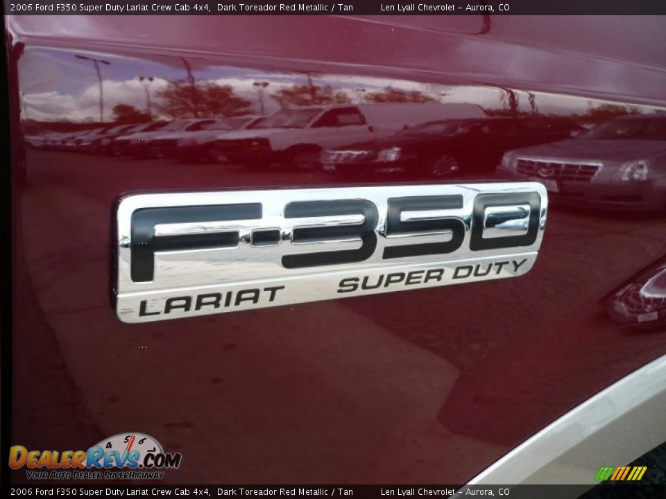 2006 Ford F350 Super Duty Lariat Crew Cab 4x4 Dark Toreador Red Metallic / Tan Photo #14