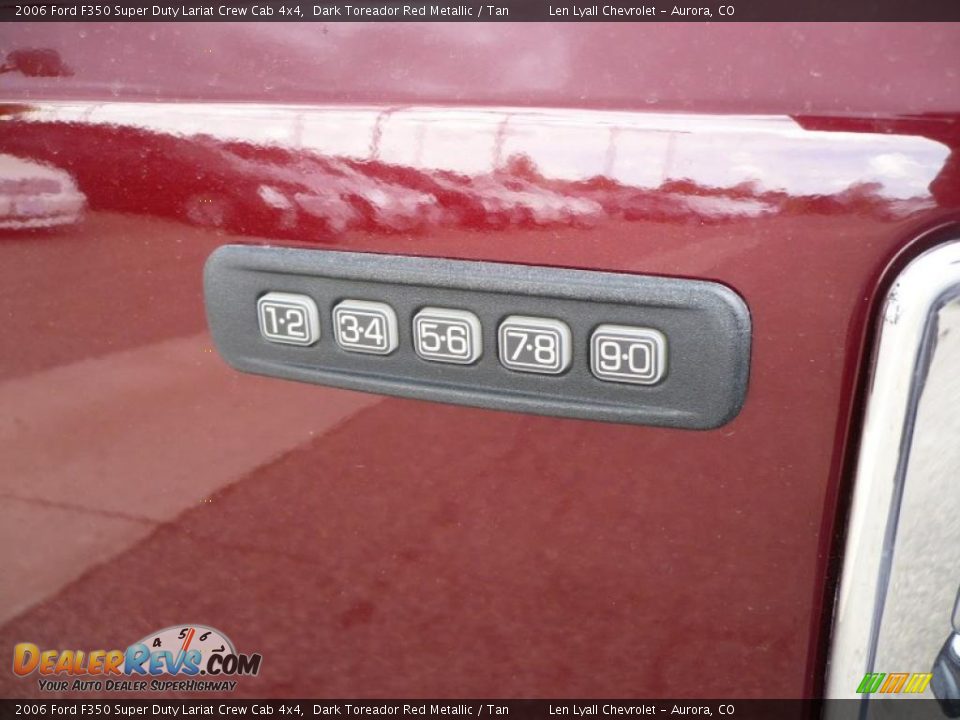 2006 Ford F350 Super Duty Lariat Crew Cab 4x4 Dark Toreador Red Metallic / Tan Photo #21