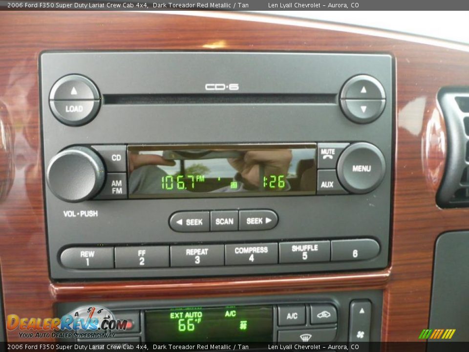 2006 Ford F350 Super Duty Lariat Crew Cab 4x4 Dark Toreador Red Metallic / Tan Photo #29