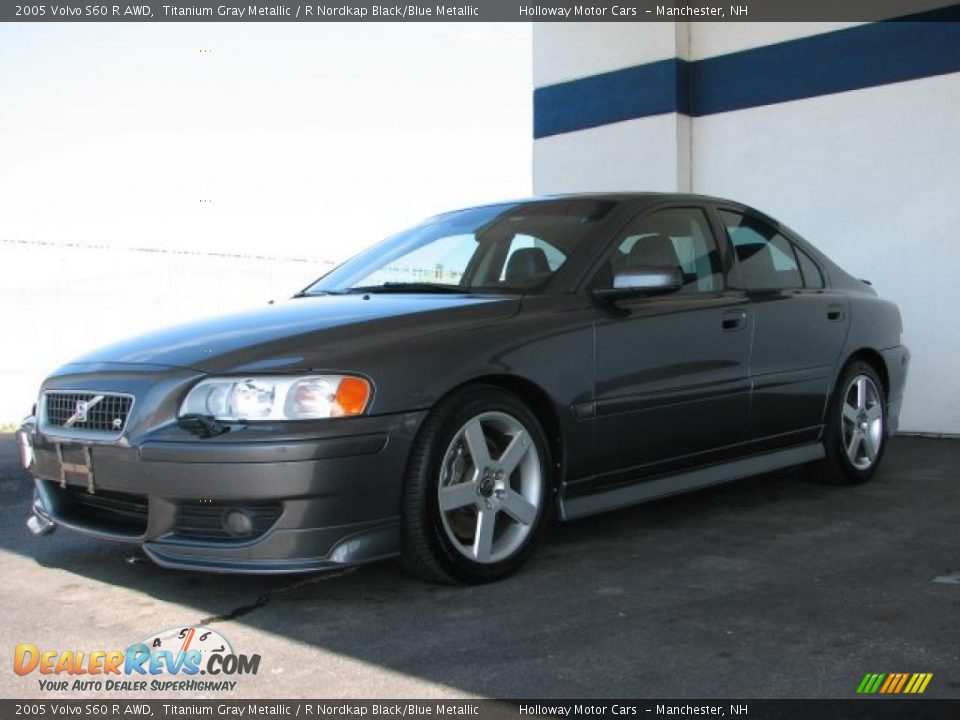 2005 Volvo S60 R AWD Titanium Gray Metallic / R Nordkap Black/Blue Metallic Photo #1