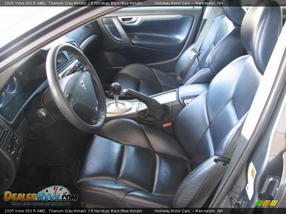 2005 Volvo S60 R AWD Titanium Gray Metallic / R Nordkap Black/Blue Metallic Photo #9