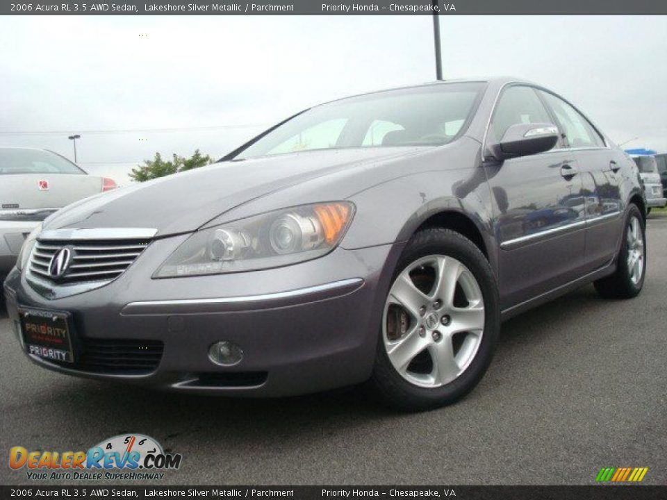 2006 Acura RL 3.5 AWD Sedan Lakeshore Silver Metallic / Parchment Photo #1