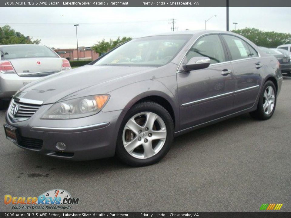 2006 Acura RL 3.5 AWD Sedan Lakeshore Silver Metallic / Parchment Photo #2