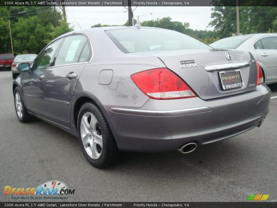 2006 Acura RL 3.5 AWD Sedan Lakeshore Silver Metallic / Parchment Photo #4