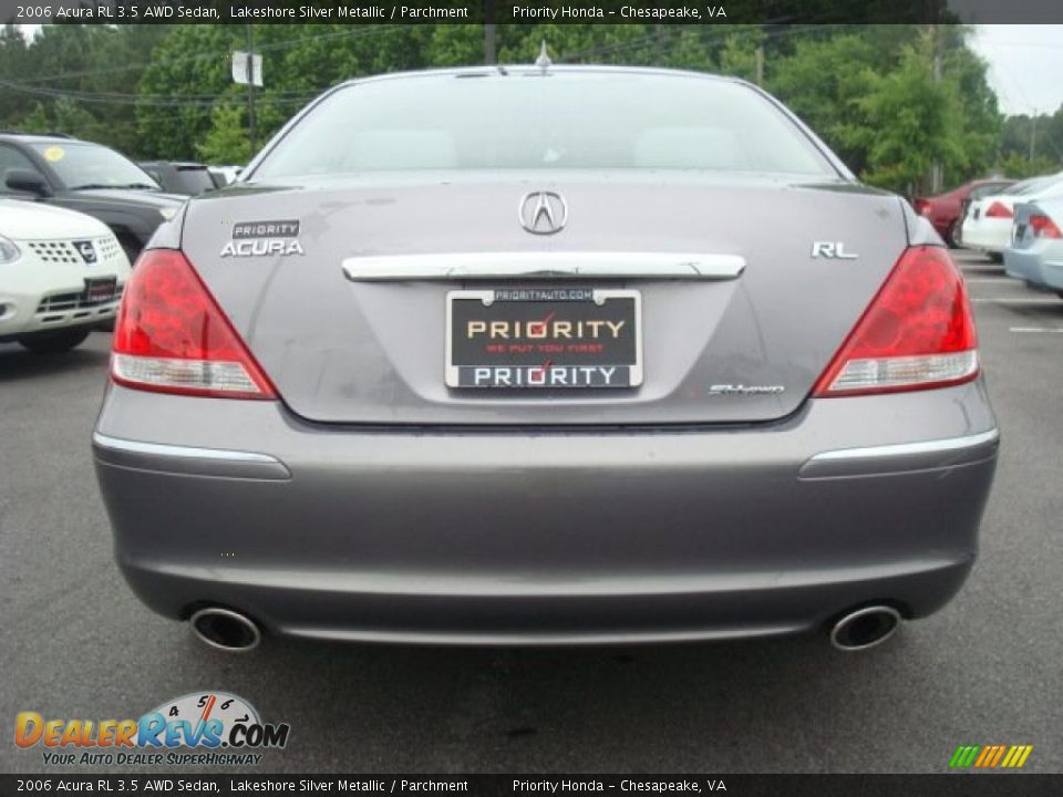 2006 Acura RL 3.5 AWD Sedan Lakeshore Silver Metallic / Parchment Photo #5