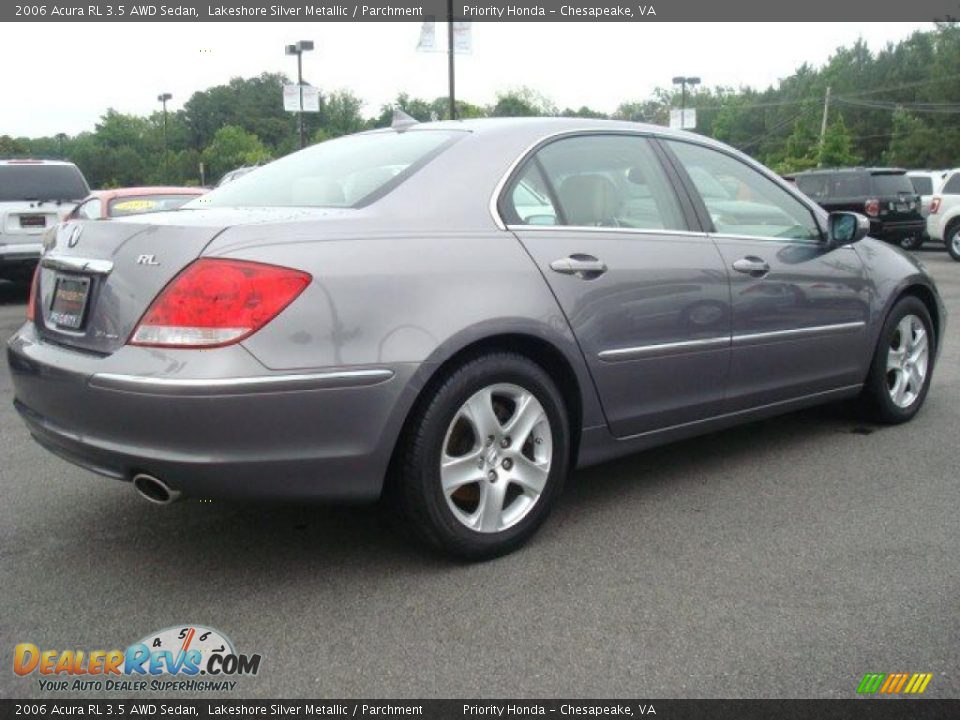 2006 Acura RL 3.5 AWD Sedan Lakeshore Silver Metallic / Parchment Photo #6