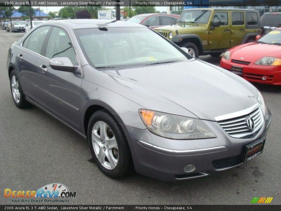 2006 Acura RL 3.5 AWD Sedan Lakeshore Silver Metallic / Parchment Photo #8