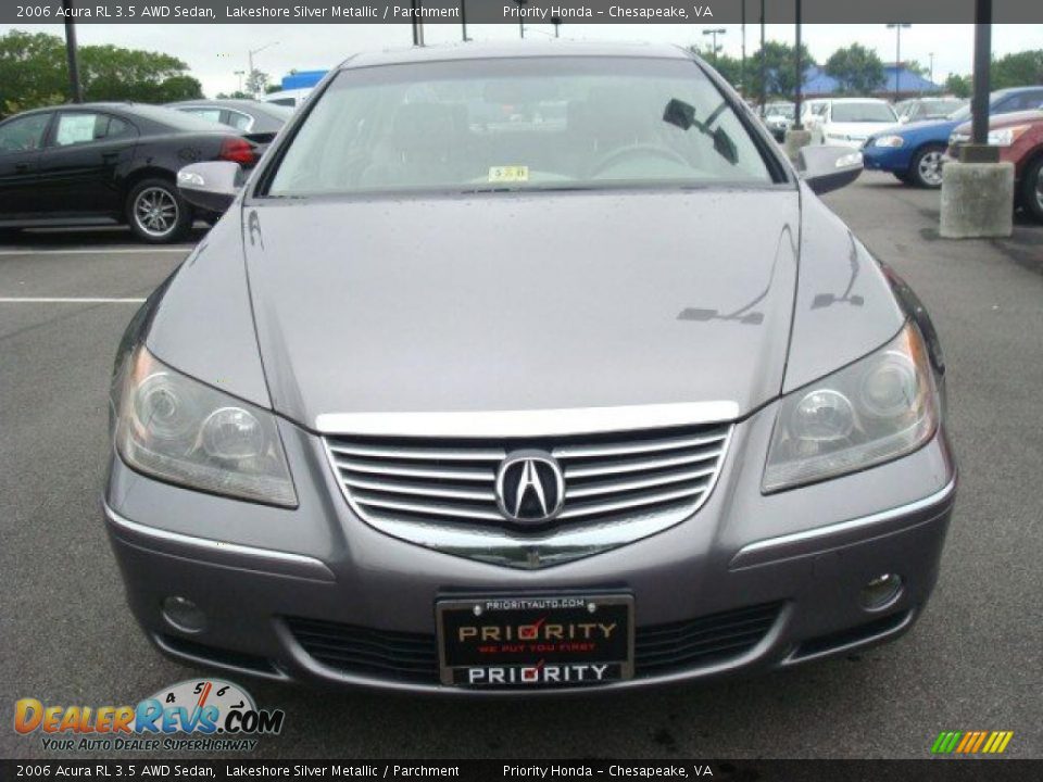 2006 Acura RL 3.5 AWD Sedan Lakeshore Silver Metallic / Parchment Photo #9
