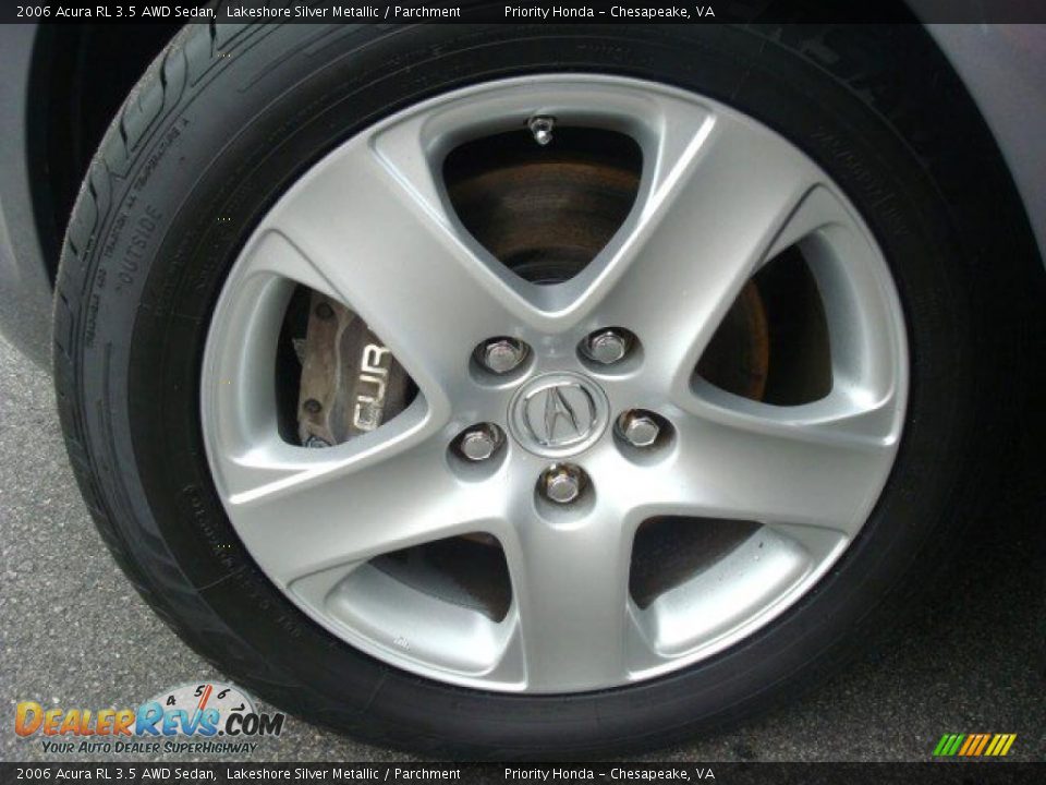 2006 Acura RL 3.5 AWD Sedan Lakeshore Silver Metallic / Parchment Photo #25