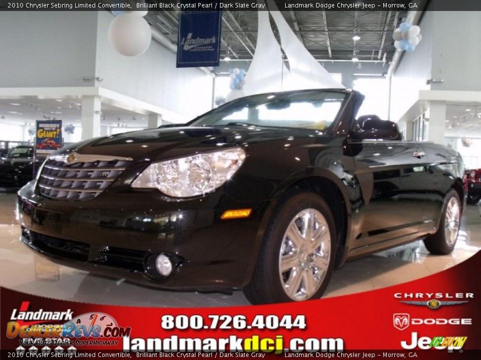 2010 Chrysler Sebring Limited Convertible Brilliant Black Crystal Pearl / Dark Slate Gray Photo #1