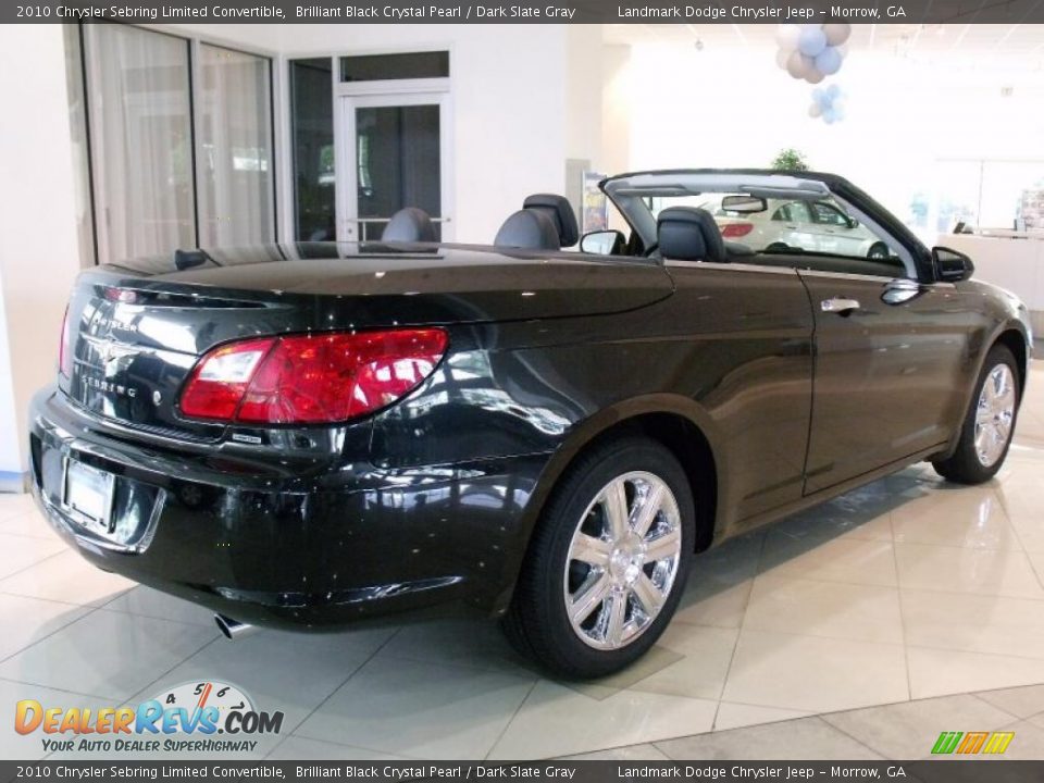 2010 Chrysler Sebring Limited Convertible Brilliant Black Crystal Pearl / Dark Slate Gray Photo #3