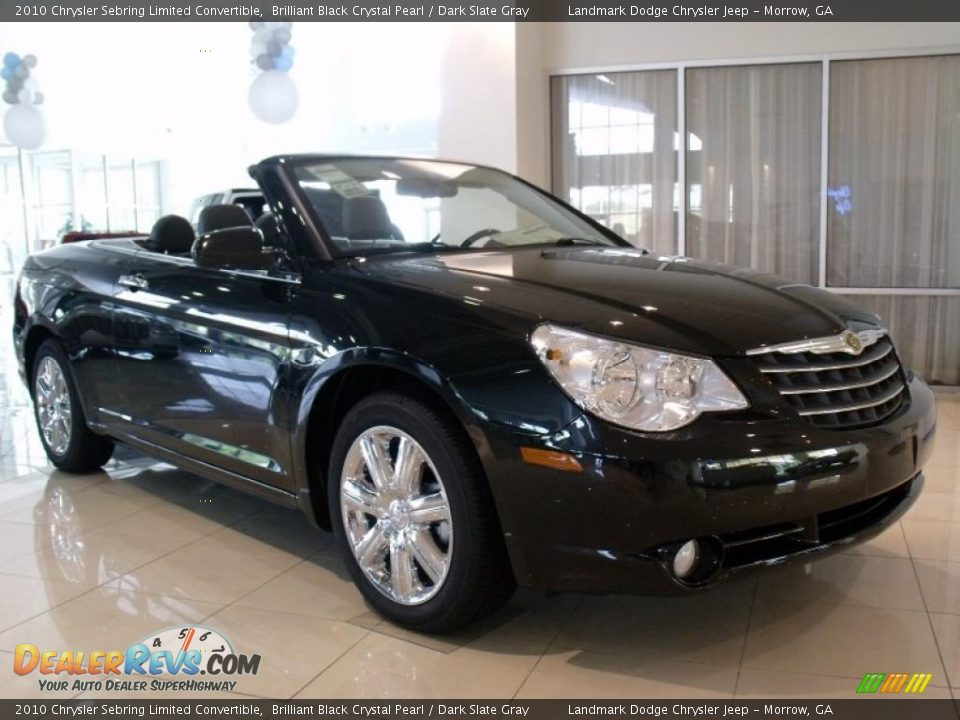 2010 Chrysler Sebring Limited Convertible Brilliant Black Crystal Pearl / Dark Slate Gray Photo #4