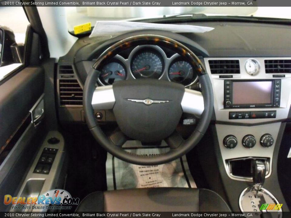 2010 Chrysler Sebring Limited Convertible Brilliant Black Crystal Pearl / Dark Slate Gray Photo #9