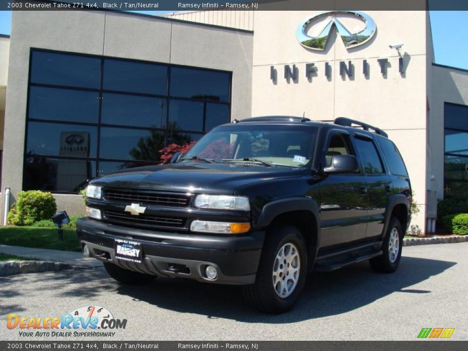 2003 Chevrolet Tahoe Z71 4x4 Black / Tan/Neutral Photo #1