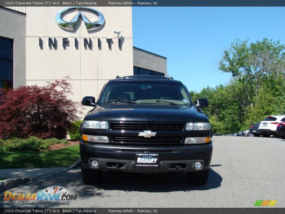 2003 Chevrolet Tahoe Z71 4x4 Black / Tan/Neutral Photo #2