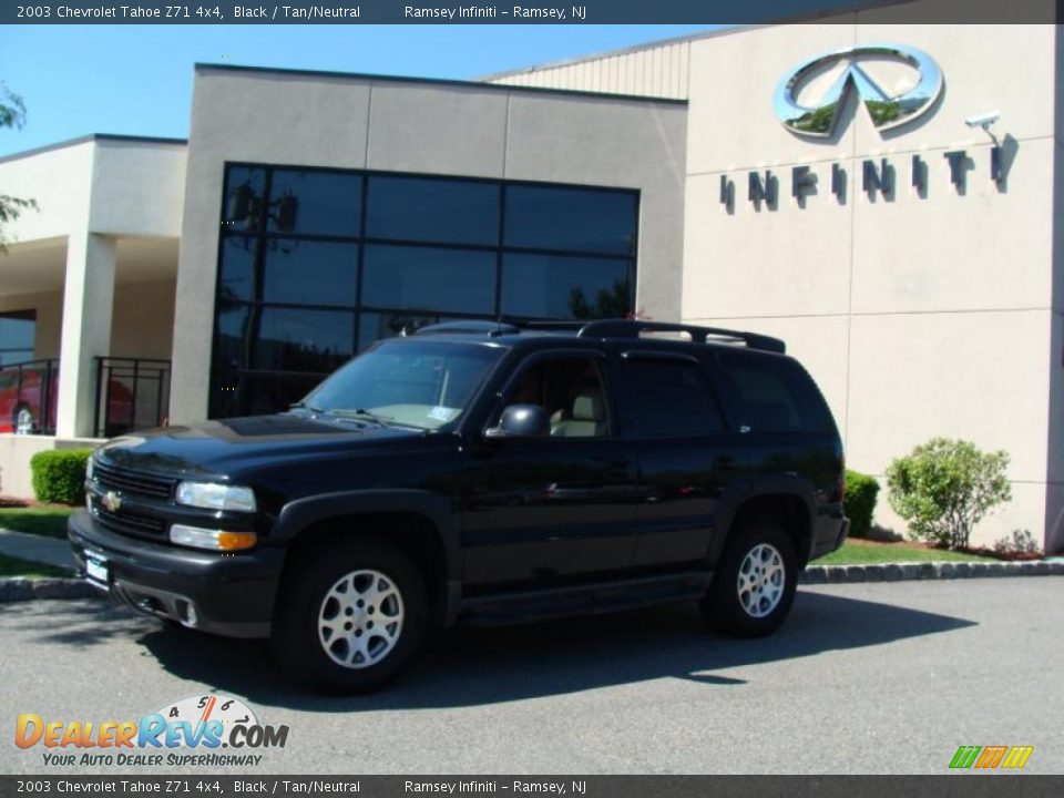 2003 Chevrolet Tahoe Z71 4x4 Black / Tan/Neutral Photo #3