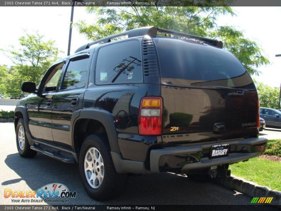 2003 Chevrolet Tahoe Z71 4x4 Black / Tan/Neutral Photo #5