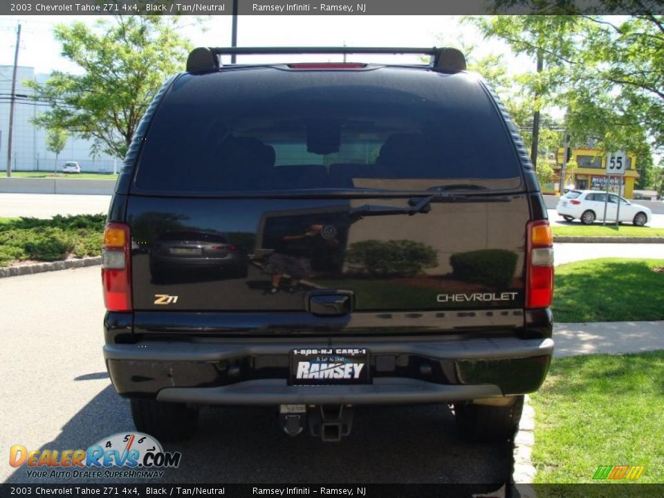 2003 Chevrolet Tahoe Z71 4x4 Black / Tan/Neutral Photo #6