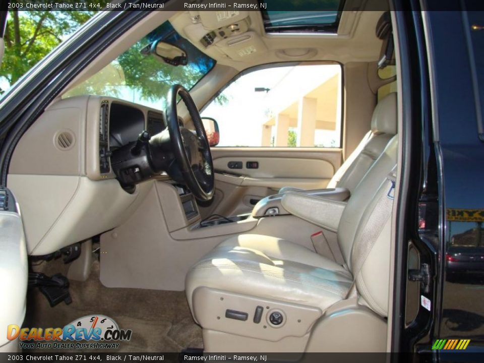 2003 Chevrolet Tahoe Z71 4x4 Black / Tan/Neutral Photo #9