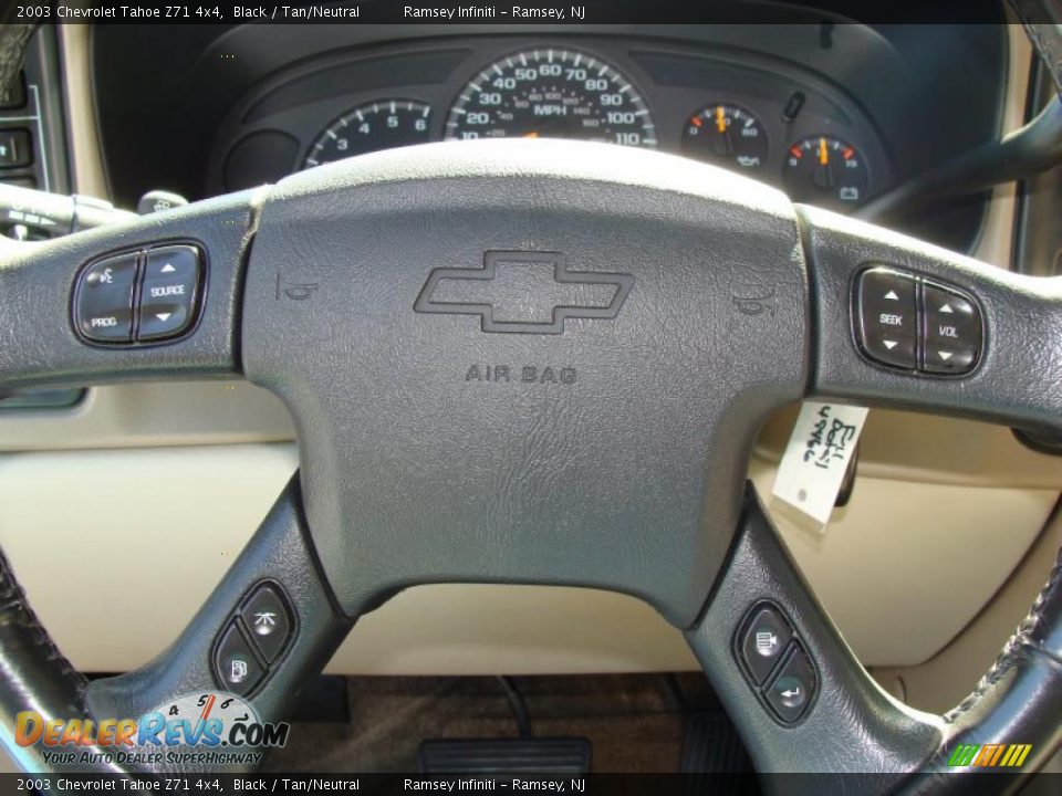 2003 Chevrolet Tahoe Z71 4x4 Black / Tan/Neutral Photo #14