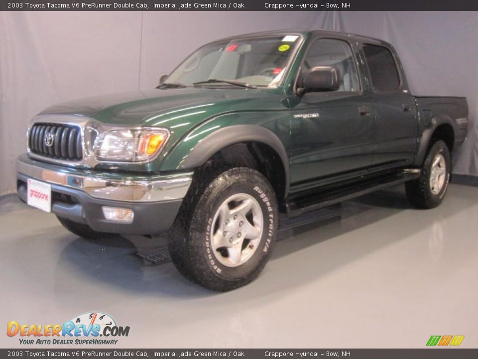 2003 Toyota Tacoma V6 PreRunner Double Cab Imperial Jade Green Mica / Oak Photo #1