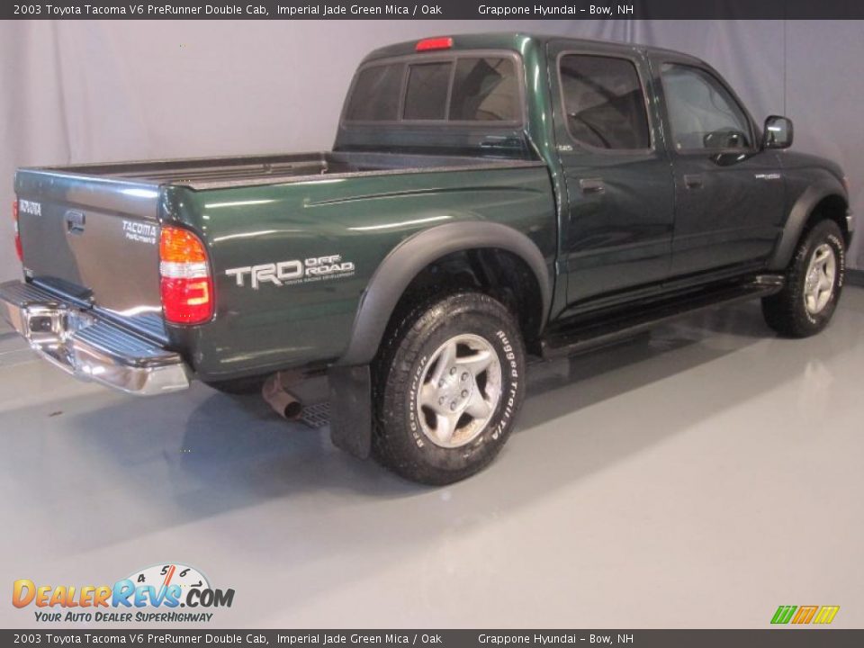 2003 Toyota Tacoma V6 PreRunner Double Cab Imperial Jade Green Mica / Oak Photo #3