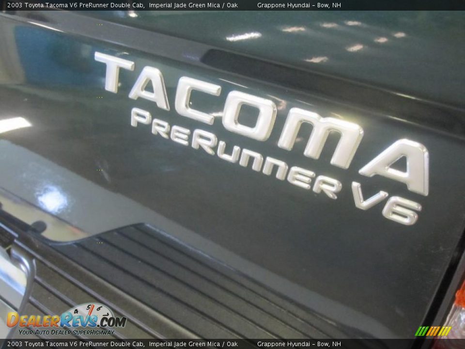 2003 Toyota Tacoma V6 PreRunner Double Cab Imperial Jade Green Mica / Oak Photo #5