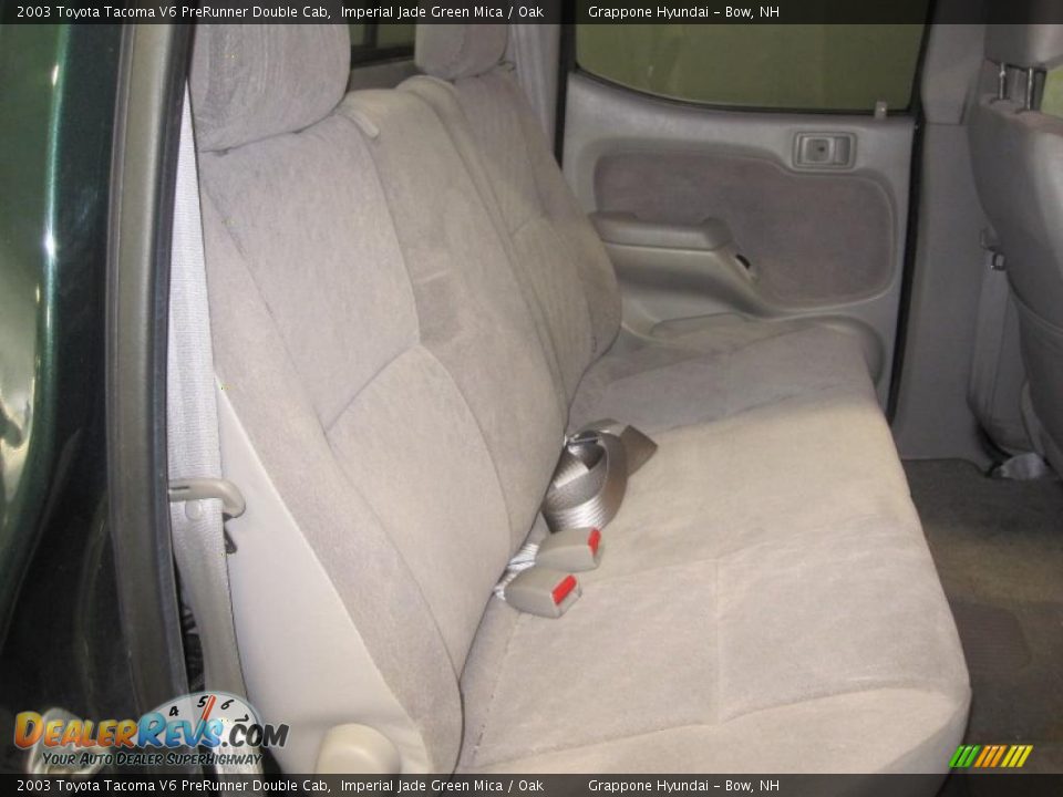 2003 Toyota Tacoma V6 PreRunner Double Cab Imperial Jade Green Mica / Oak Photo #6