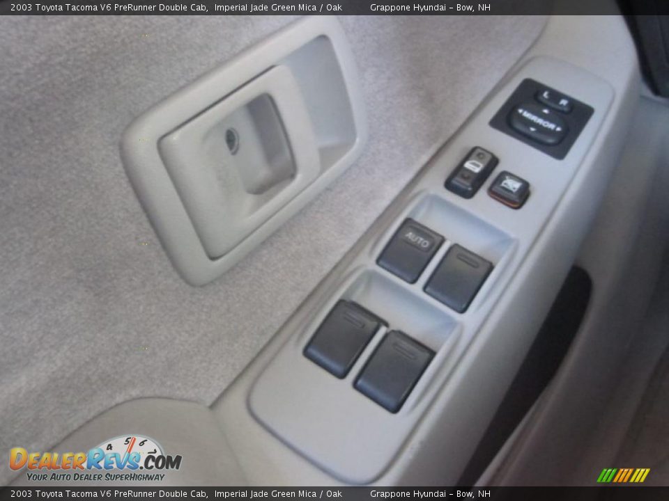 2003 Toyota Tacoma V6 PreRunner Double Cab Imperial Jade Green Mica / Oak Photo #10