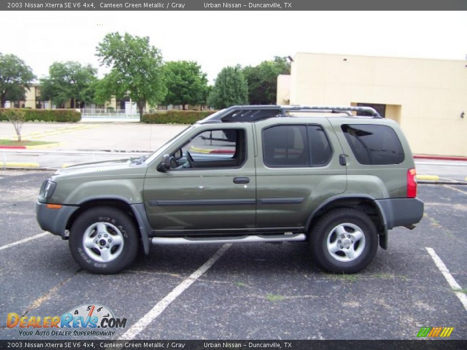 2003 Nissan Xterra SE V6 4x4 Canteen Green Metallic / Gray Photo #1