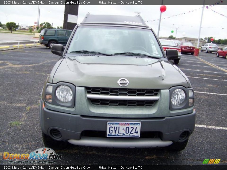 2003 Nissan Xterra SE V6 4x4 Canteen Green Metallic / Gray Photo #2