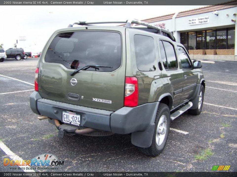 2003 Nissan Xterra SE V6 4x4 Canteen Green Metallic / Gray Photo #4