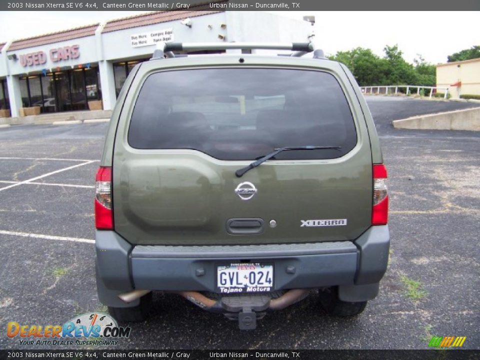 2003 Nissan Xterra SE V6 4x4 Canteen Green Metallic / Gray Photo #5