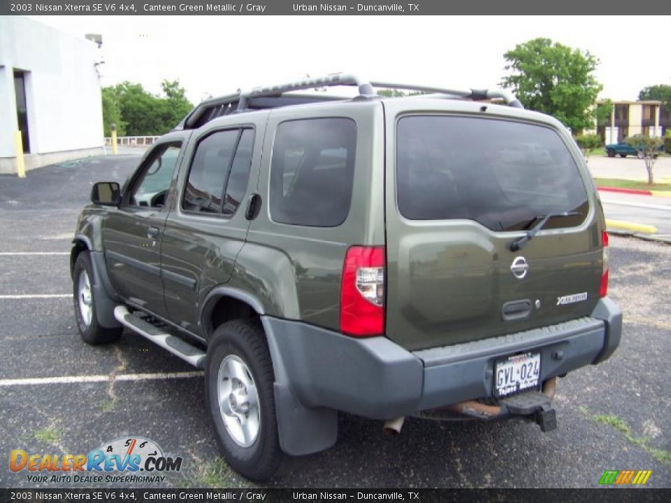 2003 Nissan Xterra SE V6 4x4 Canteen Green Metallic / Gray Photo #6