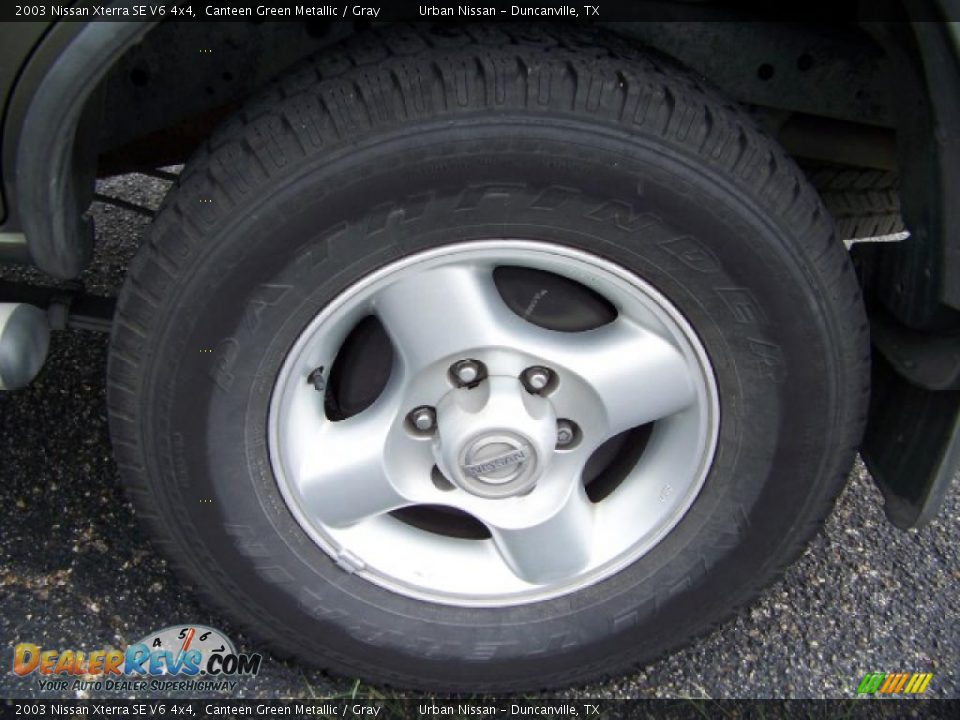 2003 Nissan Xterra SE V6 4x4 Canteen Green Metallic / Gray Photo #7